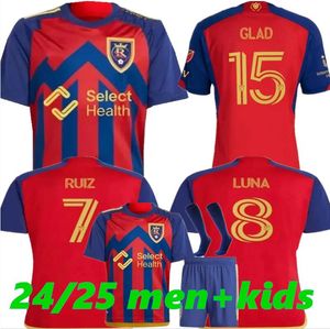 2024 2025 Real Herren Fußballtrikots Salz Cordova Glad Macmath Kreilach Wood Ruiz Meram Herrera 24 25 Lake Home Football Shirt Short Men Kids Kit Kit