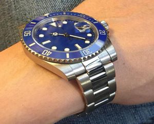 Classic Watch Men 116610 Męskie zegarki Automatyczne szafirowe szafirowe ślizganie się śliski ślad nierdzewne Solidny zapięcie Ceramika Ramka Zegarki x014525043