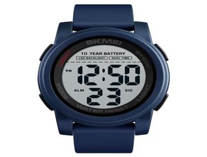 SKMEI 10 Year Battery Digital Watches Man Backlight Dual Time Sport Big Dial Clock Waterproof Silica Gel Men039s Watch reloj 153694574