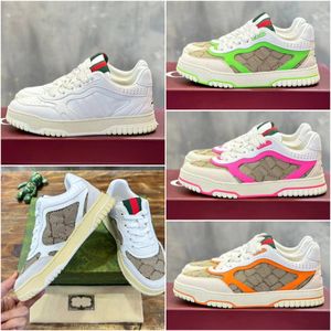 Klassiker Canvas sneaker Men Women Re-Web Sneaker Designer Casual Shoe White Leather Sneaker Green and Red Web Tongue High Quality Lace-Up Closure Low Help Trainers