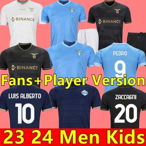 Soccer Jerseys 23 24 Lazio Immobile soccer maglie 2023 IMMOBILE LUIS BASTOS SERGEJ BADELJ LUCAS JCORREA ZACCAGNI MARUSIC men kids kit football shirt 10th Anniversa