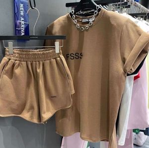 Designer tracksuit woman short set womens designer clothe Two Piece Jogging Set New Letter Printed Short Sleeves Sexy Fashion One Skirt fashion