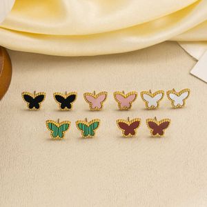 Famous designers design vanlycle delicate earrings for both men and women Butterfly female fashionable with common vanly