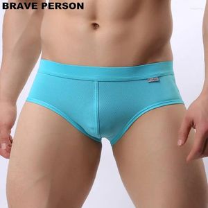 Underpants Brave Person Soft Nylon Unterwäsche Männer Boxer Shorts Mesh atmungsaktiven elastischen sexy Marke Kleidung Männliches Höschen männlich Höschen