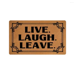 Carpets Drop Funny Door Mats Live Laugh Leave Indoor Outdoor Entrance Decor Doormat Custom Rubber Anti-slip