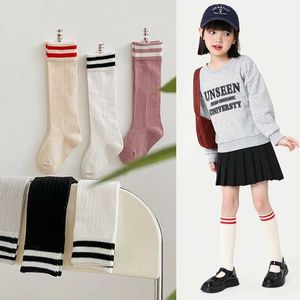 Детские носки 3 пары длины колена длинные носки для детей и школьных носков для детей и девочек под коленями D240513
