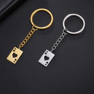 Keychains Lanyards Amaxer Hearts of Hearts Stainless Steel Keychain for women 남성 메탈 트렌디 자동차 키 체인 펜던트 보석 액세서리 선물 Y240510