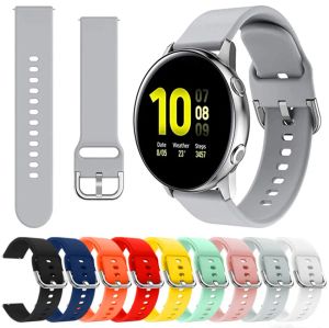 Силиконовый ремешок для браслета 20 мм для Samsung Galaxy Watches Active SM-R500 Huami AmaMfit Gear Sport Ticwatch 2 Замена часов 22 мм