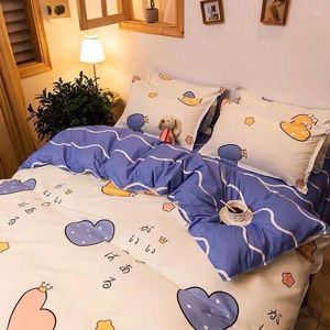 Bettwäsche Sets BBSet Cartoon niedliche Haustier -Ära Set 3/4pcs Erwachsener/Kinder Geschenk Duvet Cover Quilt Pillow Case Studenten Bett Wäsche