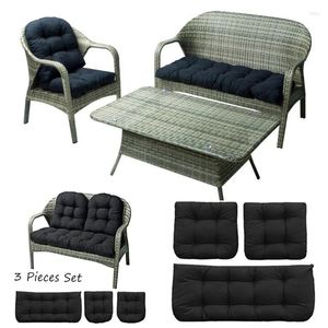 Travesseiro 3pcs/conjunto de jardim swing pátio cadeira de pátio Tatami Outdoor Rattan Bench decoração em casa