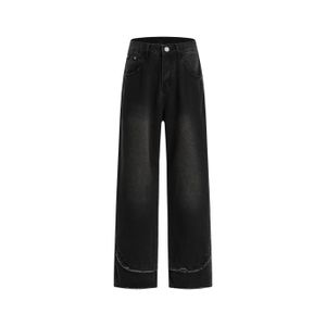 2024ss Fashion Casual Washed Jeans Pants Men Trousers Streetwear Black XXL