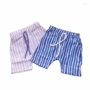 Pantaloni per bambini corti per baby boy pantaloni estivi per bambini harem ragazzi sciolti di cotone verticale strisce beachwear