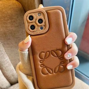 Fashion Phonecases for iPhone 15 12 11 13 14 14 Xr X Xs Personalized Leather Phonecase Classic PhoneCase Luxury Shockproof Phone Case 245134YS