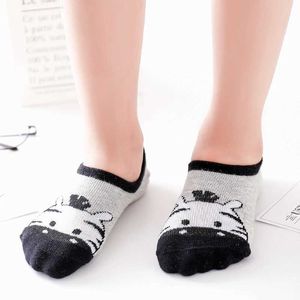 Barn strumpor barns sock bomull tunt tecknad liten åsna fartyg pojke baby kort söt djurtryck 5pair d240528