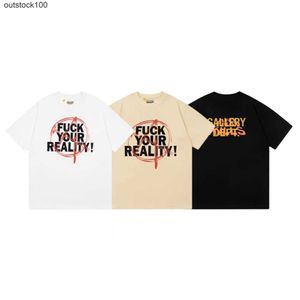 Camisetas de designer de ponta Gallery Deept para moda de mangas curtas de verão Letra Fun Fun Letter Impresso High Street T-shirt com rótulos originais 1: 1