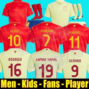 Soccer Jerseys 2024 Spanien Soccer Jerseys 24 25 Pedri Morata Ferran Koke Gavi Lamine Yamal Fans Play