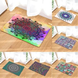 Bath Mats Mandala Style Entrance Door Mat Non-Slip Kitchen Living Room Rug Bathroom Indoor Carpet Doormat Home Decor