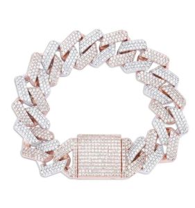 High Quality Hip Hop Bracelet Full Diamond Nail Pendant Bracelet Micro Cubic Zirconia Copper Pendant 4 Colour Set Diamond Miami Cu2072203