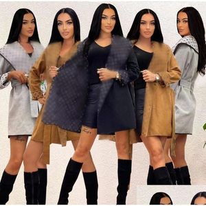 تمزج صوف المرأة المعاطف الجديدة معاطف غير رسمية مصمم العلامة التجارية الفاخرة الصوفية المعطف على معطف الملابس ملابس الملابس الخارجية dhuit