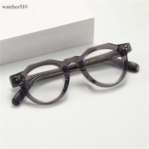 Optyczne okulary dla mężczyzn kobiety retro designerskie niebo szklanki mody szklanki mody szklanki octanowa rama szczegółowa elastyczność Owalna Styl anty-blasku Light Lens Plax z pudełkiem