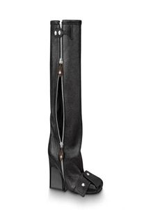 2021 Lady Women Sheepskin Skórzanie masywne buty do kolan na kolanach kółko palce kóinki w kształcie kółki noża kolanowe Nutki kota.