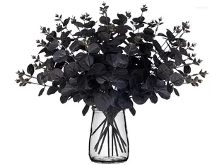 装飾的な花14pcsブラックハロウィーンの装飾人工枝はテーブルのセンターピース屋内装飾ラベンダーバンチ