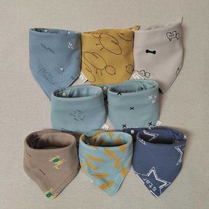 Bibs Burp Stones 8 bavaglini per neonati bandana cotone triangolare morbido bambino che nuda tessuto denti da neonato da asciugamano e accessori per ragazze d240513