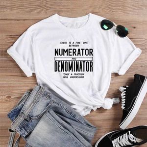 Damen T-Shirt Math Teacher T-Shirt School Mathematik Liebhaber Frauen Baumwolle Tops Strt Style Mode Unisex Hipster Grafik