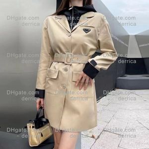 designer luxury womens trench coats jacket Coat Triangle woman Female Casual short Trenchs Coat