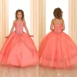 CRISTALI DI CORAL CRANTALI CHIRICI Abiti da concorsi 2020 Sleevelessista ORGANZA ORGANZE FLOORE GIRRME ABILI CORSET DEGLI ACCIO DI PAGEANTO