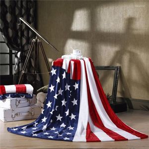 Blankets Patriotic US British National Print Throw Blanket Soft Microfiber For Couch Bed Sofa