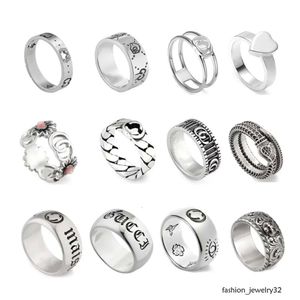 Мужские женские дизайнерские кольца Double-G Shape Shape Пары кольцо высококачественная версия Spot Оптовые украшения