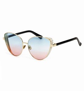 Роскошные-новые солнцезащитные очки Негабаритные металлические круглые рамки Мужские дизайнерские очки с золотыми материалами Anti-UV400 очки и оболочка3589241