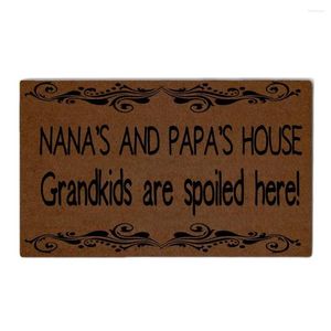 Mattor Nana och Papas hus barnbarn är Spoild Heredoormat Outdoor Porch Patio Front Floor Christmas Decoration Holiday Door Mat