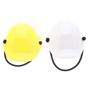 Dog Apparel 2 Pcs Pet Dress Up Stylish Hat Lovely Mini Helmets Plastic Crawl Decoration