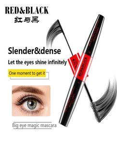 Rotblack New 4D Seidenfaser Wimpern Mascara wasserdichte 3D -Wimperntusche für Wimpernverlängerung Dicke Verlängerung der Augenwimpern Kosmetik 8845820