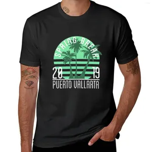 Erkek Polos Bahar Tatili 2024 Puerto Vallarta T-Shirt Ağır Siklet Tees büyük boy tişörtlü erkekler