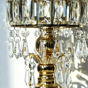 Dekorativa figurer HD Clear Chandelier Icicle Crystal Prisms Octogan Glass Pärla för lampdekorationspaket med 5 (38mmsilver cirkelklipp)