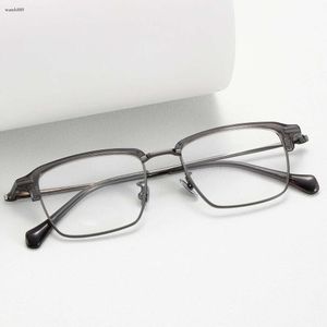 Optyczne okulary dla mężczyzn kobiety retro designerskie gms-640TS Skula mody okulary tytanowe Rama Szczegółowa elastyczność Square Anti-Blue Light Lens Plate