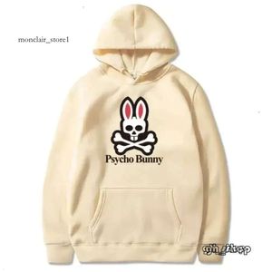 Psychol Bunny Mens Hooded Bluza Designer Women Kolny luźne wysokiej jakości z kapturem Physcho Bunny Bluza Harmo Psyco Bunny Blue 3794