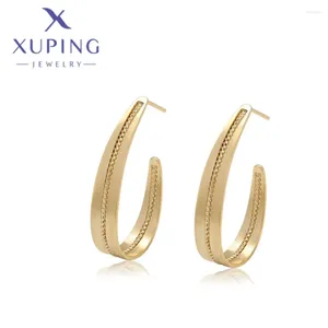 Серьги обруча xuping jewelry fashion изысканный круглый стиль Стиль Золотой цвет для женщин Рождественский друг подарок x000796467