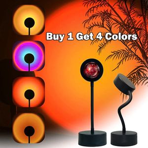 USB Sunset Lamp Sunset Projector Mood Light Living Room Bedroom Night Light Room Decor Bar Atmosphere Pography Background 240507