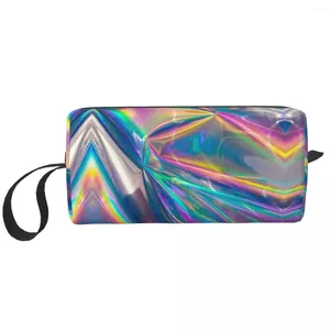 Kosmetische Taschen Holographische Make -up -Taschen -Organisator Aufbewahrungsdopp -Kit Topp Kit für Frauen Schönheit Reisen Bleistift Gehäuse