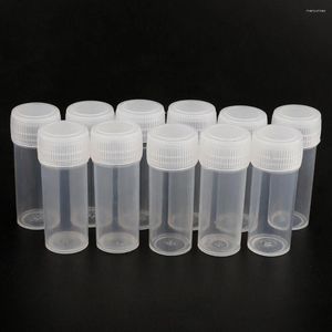 Garrafas de armazenamento 50pcs 5ml garrafa de plástico partículas líquidas sólidas transparentes de teste de teste de teste de teste pequeno recipiente de frasco