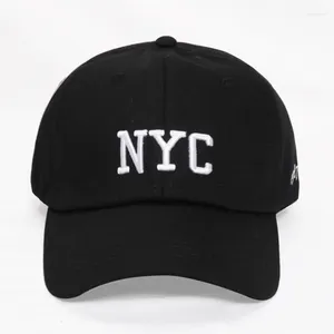Ball Caps NYC вышитая бейсболка для женщин мужчинами для мужчин шляпа Cotton USA Kpop хип -хоп.