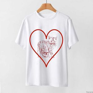 Tshirt Womens Designer T-shirt Cherry Printing Loose Crew Neck Kort ärm Cotton Coman Casual Tops 2024 Summer Tees Y2K Streetwear 3xfx