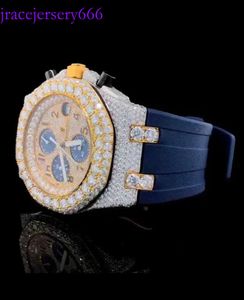 Deluxe 2024 Custom Stone Gold Girl Jewelry Diamond Ice Out moda hip hop moissanite zegarek