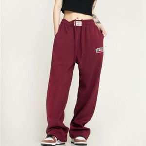 Sanitario in stile americano per uomini donne, tubo sciolto e dritto con una sensazione sospesa, pantaloni per la scopa di pavimento, pantaloni sportivi casual hiphop f51324