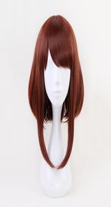 Altre forniture per feste di eventi My Hero Academia Ochaco Uraraka Ochako Brown Short Wig Wig Costume Boku senza capelli resistenti al calore Wi9210273