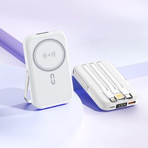 Mini Magnet viene fornito con un banco di ricarica wireless cavo all'ingrosso portatile 10.000 mA di alimentazione mobile per iPhone Xiaomi Huawei 5000Mah 10000Mah